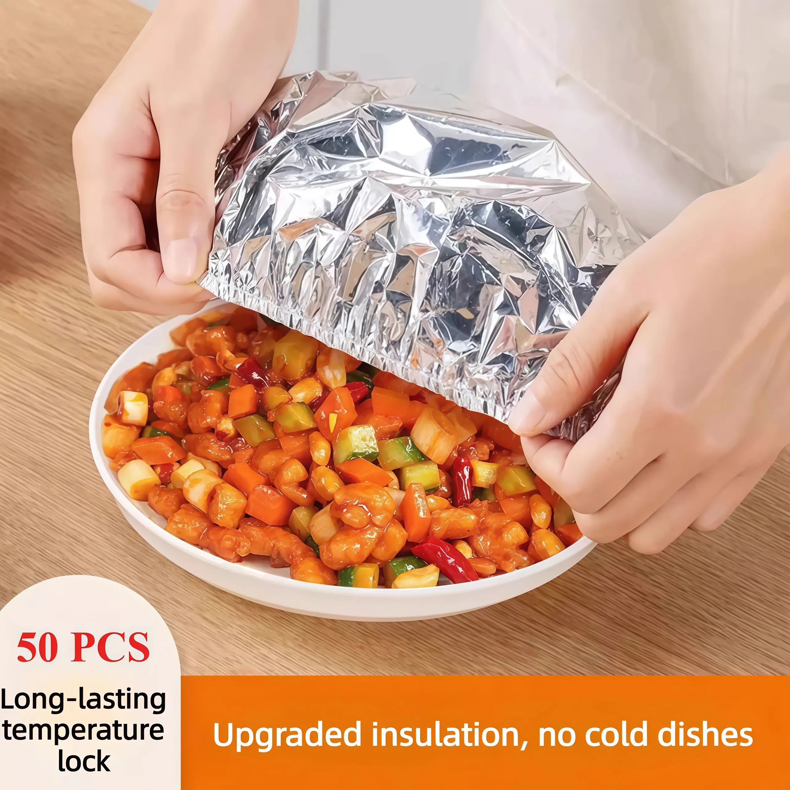 Dining Table Food Container Aluminum Foil Heat-Retaining Cover